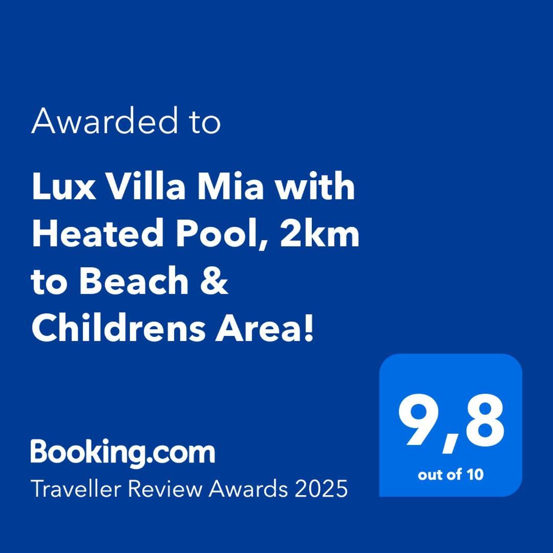 Lux Villa Mia With Heated Pool, 2Km To Beach & Childrens Area! Mikro Metochi Екстериор снимка